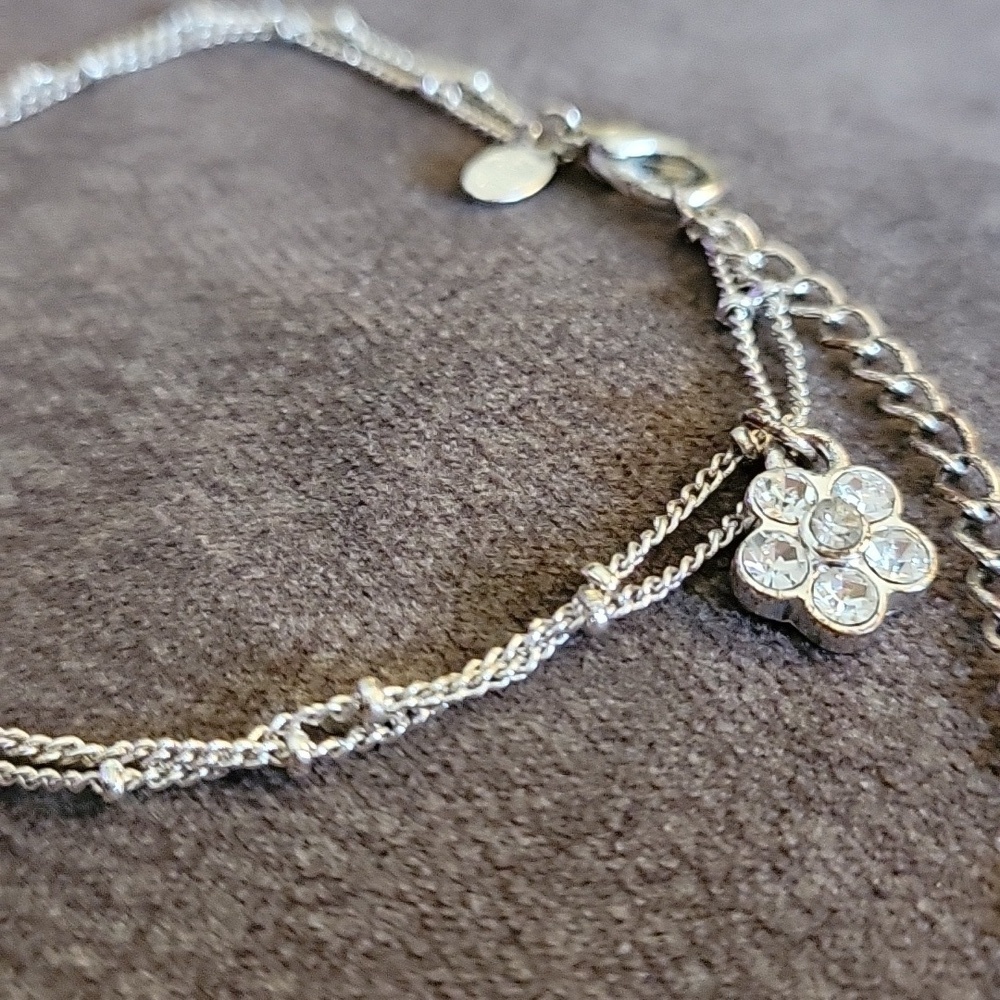 PREMIER DESIGNS Daisy Flower Charm Chain Anklet - Picture 3 of 5